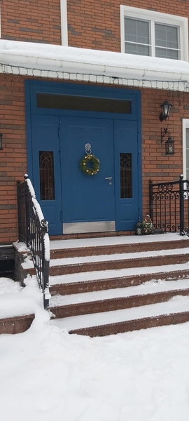 Синяя парадная дверь