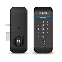 Philips 5100-5HBKS (запрашивать наличие) отпечаток, код, карта, накладной замок, особенность: есть пульт Д/У в комплекте